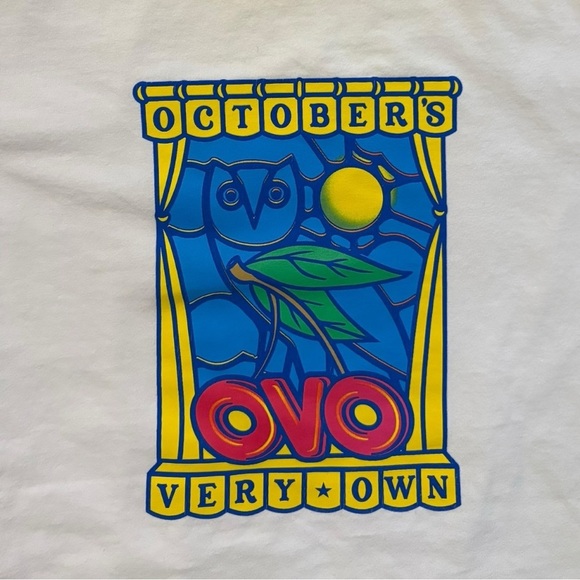 White Graphic Tee with Colorful Design - Picture 3 of 5